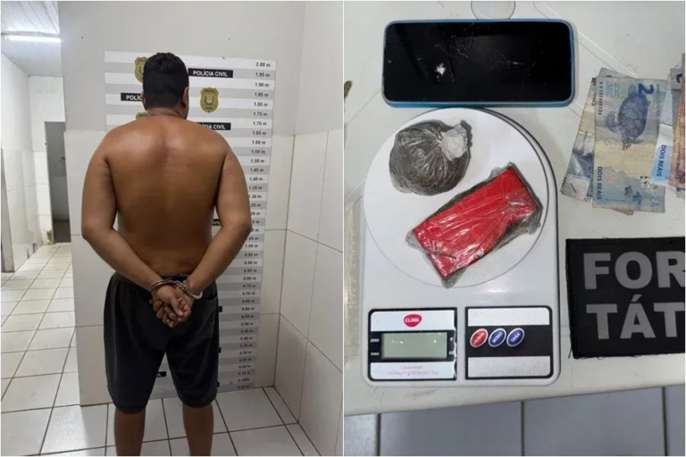 Suspeito de tráfico de drogas é preso pela PM na cidade de São Raimundo Nonato